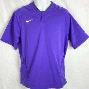 4/$25 Nike Men's Short Sleeve Purple Snap Closure Shirt Size M